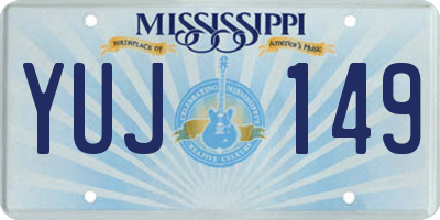 MS license plate YUJ149