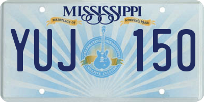 MS license plate YUJ150