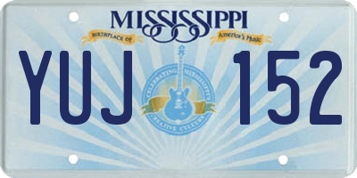 MS license plate YUJ152