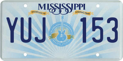 MS license plate YUJ153
