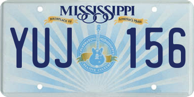 MS license plate YUJ156