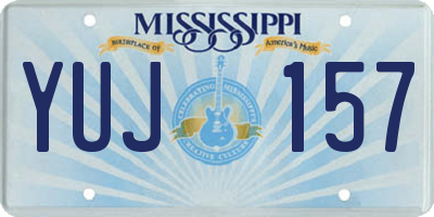 MS license plate YUJ157