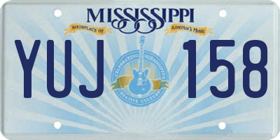 MS license plate YUJ158
