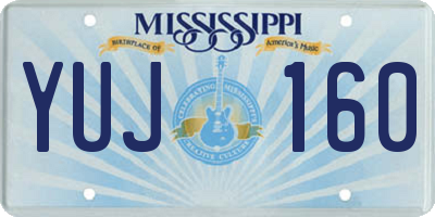 MS license plate YUJ160