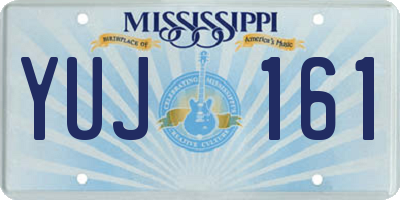 MS license plate YUJ161
