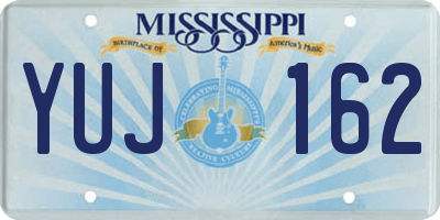 MS license plate YUJ162