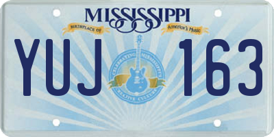 MS license plate YUJ163