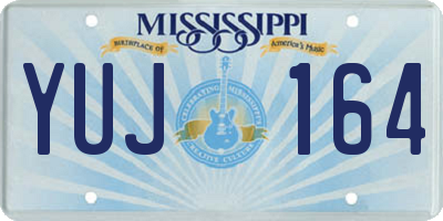 MS license plate YUJ164