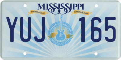 MS license plate YUJ165