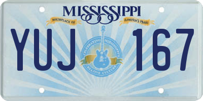 MS license plate YUJ167