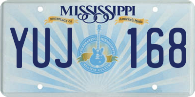 MS license plate YUJ168