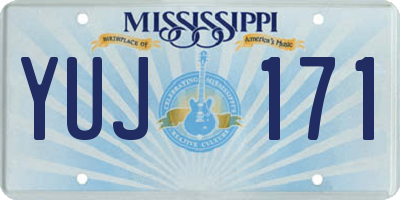 MS license plate YUJ171