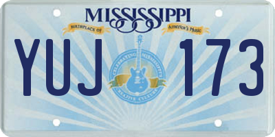 MS license plate YUJ173