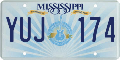 MS license plate YUJ174