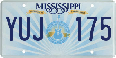 MS license plate YUJ175