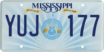 MS license plate YUJ177