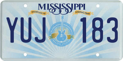 MS license plate YUJ183