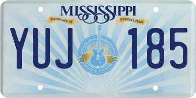 MS license plate YUJ185