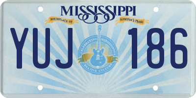 MS license plate YUJ186