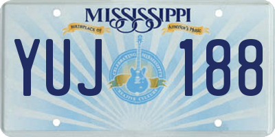 MS license plate YUJ188