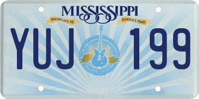 MS license plate YUJ199