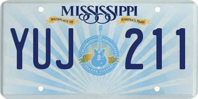 MS license plate YUJ211