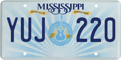 MS license plate YUJ220