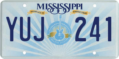 MS license plate YUJ241