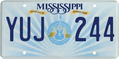 MS license plate YUJ244