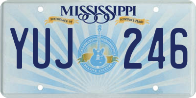 MS license plate YUJ246