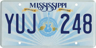 MS license plate YUJ248
