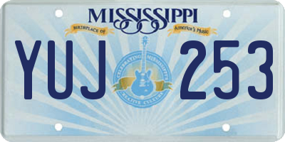 MS license plate YUJ253