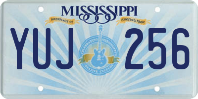 MS license plate YUJ256