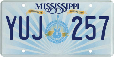 MS license plate YUJ257