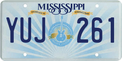 MS license plate YUJ261