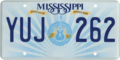 MS license plate YUJ262