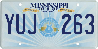 MS license plate YUJ263