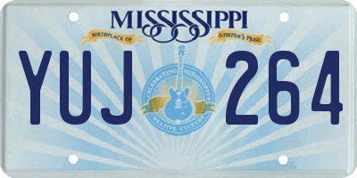 MS license plate YUJ264