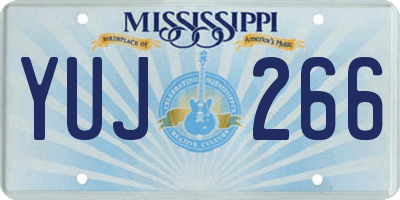 MS license plate YUJ266