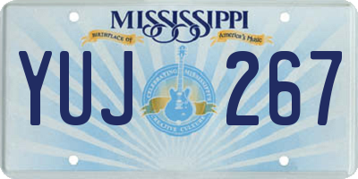 MS license plate YUJ267