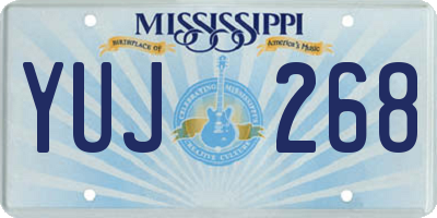MS license plate YUJ268