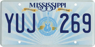 MS license plate YUJ269