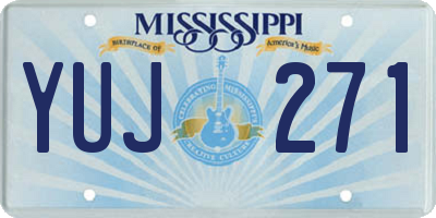 MS license plate YUJ271