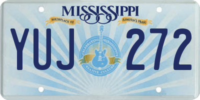MS license plate YUJ272