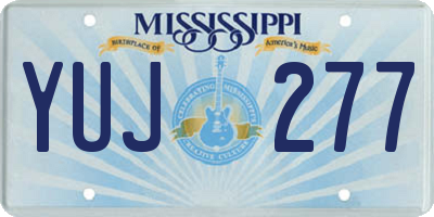MS license plate YUJ277