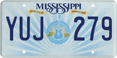 MS license plate YUJ279