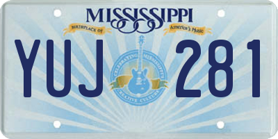 MS license plate YUJ281