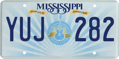 MS license plate YUJ282