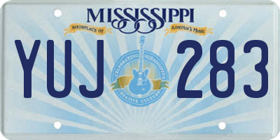 MS license plate YUJ283
