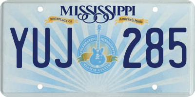 MS license plate YUJ285
